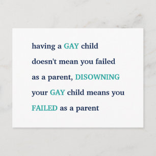 LGBT heeft een Gay Child Love Pride Ouderschap Quo Briefkaart