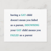 LGBT heeft een Gay Child Love Pride Ouderschap Quo Briefkaart (Voorkant)