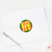LGBT Hete Pop Ronde Sticker (Envelop)