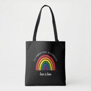 LGBT Homo Pride Viering van Diversiteit Liefde is Tote Bag