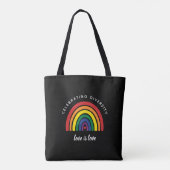 LGBT Homo Pride Viering van Diversiteit Liefde is Tote Bag (Achterkant)