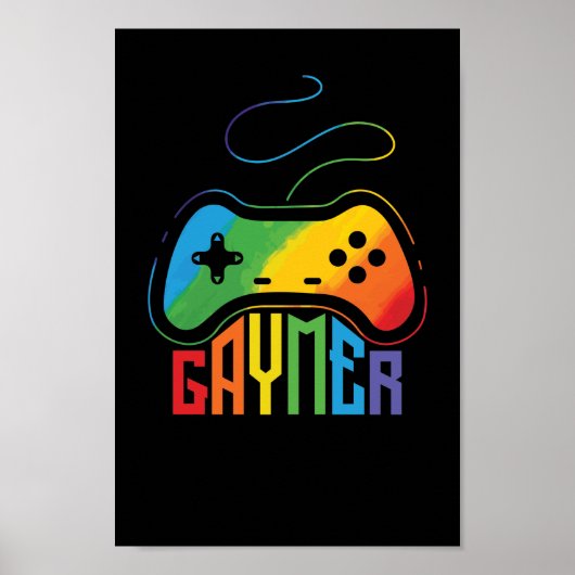 LGBT Homo Schwul "Gaymer" Poster (Voorkant)