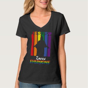 LGBT Homorechten Jezus houdt iedereen trots Graphi T-shirt