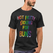 LGBT Hot Patty Op zoek naar Buns Gay Hamburger T-shirt (Voorkant)