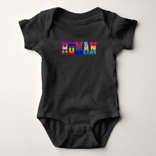 LGBT - Humaan Vlag LGBT Pride Month LGBTQ Rainbow Romper
