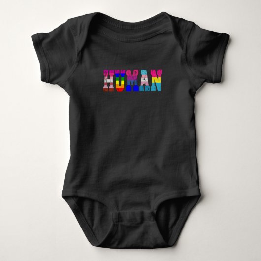 LGBT - Humaan Vlag LGBT Pride Month LGBTQ Rainbow Romper (Voorkant)