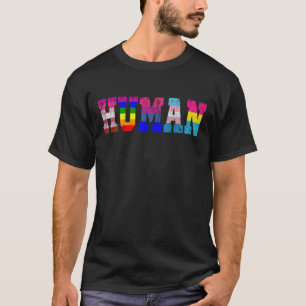 LGBT - Humaan Vlag LGBT Pride Month LGBTQ Regenboo T-shirt