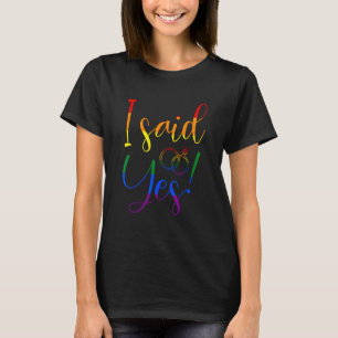 LGBT-huwelijksaanzoek trouwfeest vrijgezellenfeest T-shirt