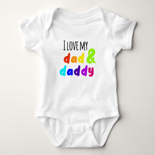 LGBT I love my dad and daddy Romper (Voorkant)