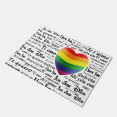 LGBT Ik hou van je Deurmat (Schuin)