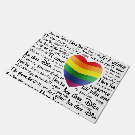 LGBT Ik hou van je Deurmat (Schuin)