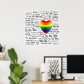LGBT Ik hou van je Poster (Thuiskantoor)
