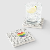 LGBT Ik hou van je Stenen Onderzetter (Zijkant)
