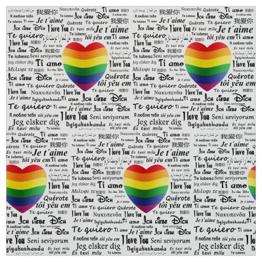 LGBT Ik hou van je Stof (Swatch)