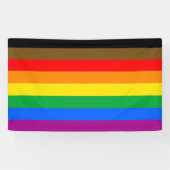 LGBT INCLUSIEVE PRIDE (mensen met een kleurpride) Spandoek (Horizontaal)