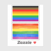 LGBT INCLUSIEVE PRIDE (Pride van Kleurrijke Mensen Sticker (Vel)