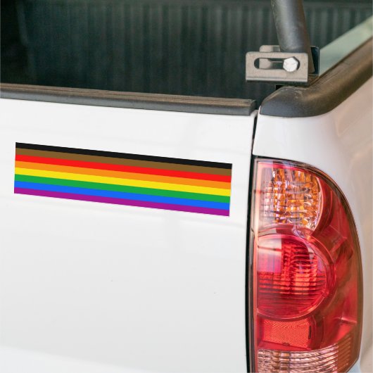 LGBT INCLUSIVE PRIDE (Mensen van Color Pride) Bumpersticker (Op Truck)