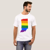 LGBT Indiana, VS-staatskaart T-Shirt (Voorkant volledig)