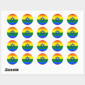 LGBT Israel Ronde Sticker (Vel)