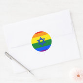 LGBT Israel Ronde Sticker (Envelop)