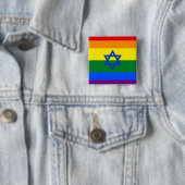 LGBT Israël Vierkante Button 5,1 Cm (In situ)