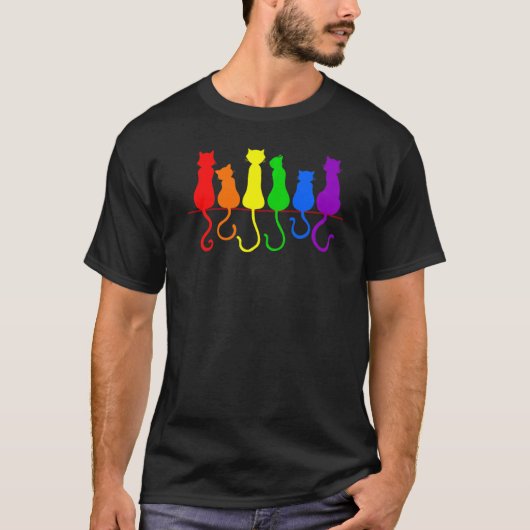 LGBT Katten Gay Pride Purride Cat Funy LGBT Pride T-shirt (Voorkant)