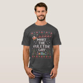 LGBT kerst jongen T-shirt (Voorkant volledig)