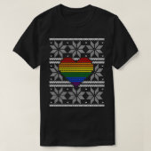 LGBT-kerst — Rainbow Pride Ugly Xmas Sweat T-shirt (Design voorkant)