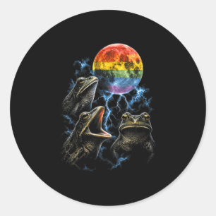 Lgbt kikker bootleg biseksueel lesbienne gay ronde sticker