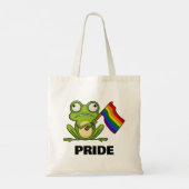 LGBT Kikker Met Pride Vlag Tote Bag (Achterkant)