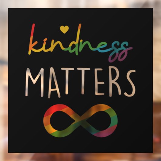 LGBT Kindness Materie Raamsticker (Vel 2)