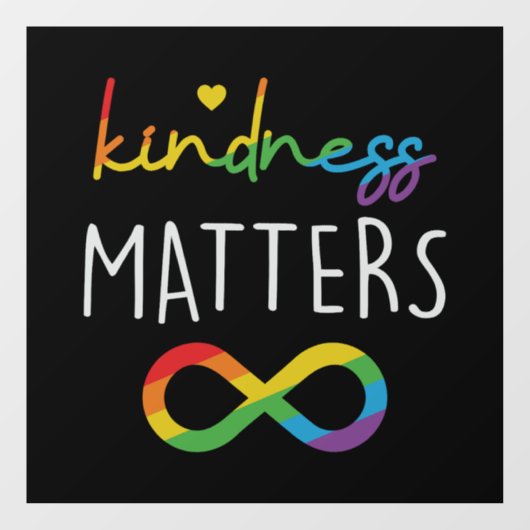 LGBT Kindness Materie Raamsticker (Vel)