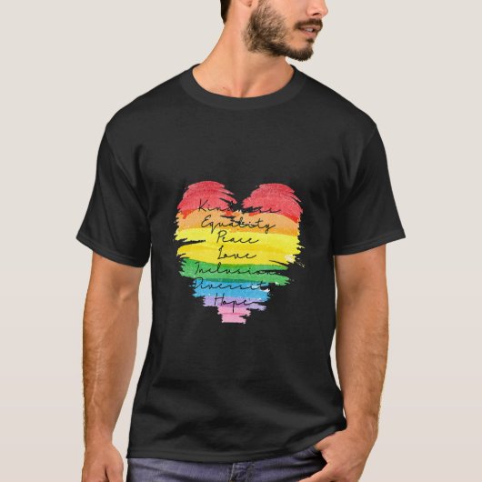 LGBT+ Kindness Peace Equality Love Inclusion Diver T-shirt (Voorkant)