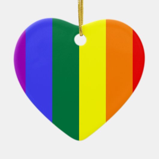 LGBT-kleuren Keramisch Ornament (Voorkant)