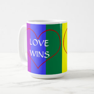 LGBT-kleuren LOVE WINS Coffee-Mok Koffiemok