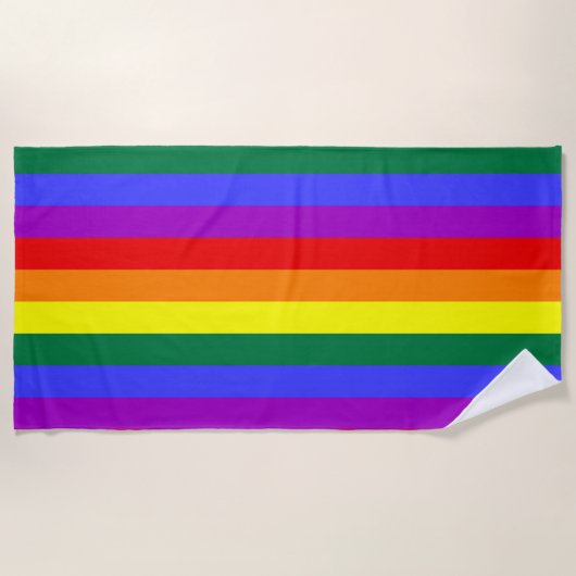 LGBT-kleuren Strandlaken (Voorkant)