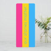 LGBT Kleurrijke Pansexual Flag Bladwijzer (Staand voorkant)