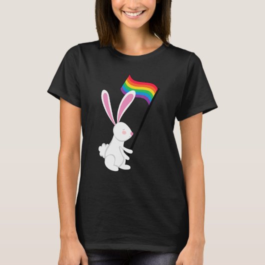 LGBT Konijntje LGBTq 1 T-shirt (Voorkant)
