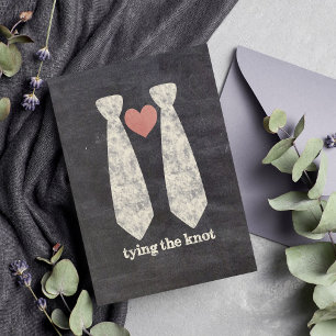 LGBT-koppeling van de Knot Faux Chalkboard Gay Wed Kaart