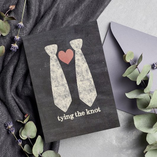 LGBT-koppeling van de Knot Faux Chalkboard Gay Wed Kaart