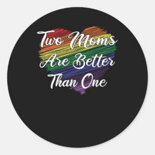 LGBT LBGBTQ Moeder Moeder Lesbisch Homoseksueel Ho Ronde Sticker