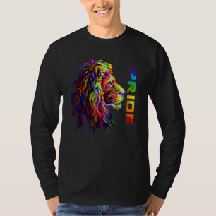 LGBT Leeuw Pride Rainbow Kleur Vlag Gay Proud LGBT T-shirt