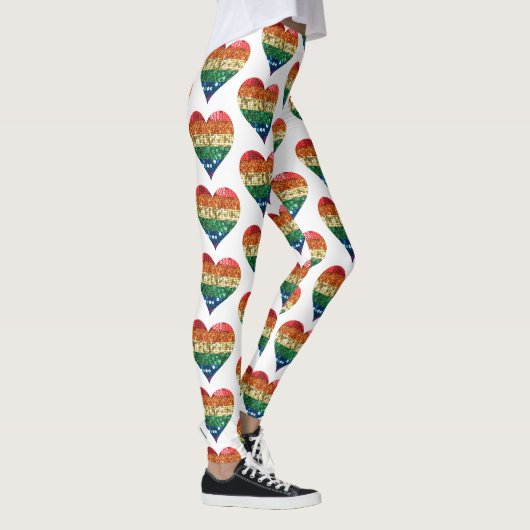 lgbt leggings van het regenbooghart (Rechts)