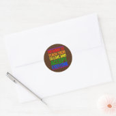 LGBT-leraar Ally Rainbow Teach Love Accepteren Ronde Sticker (Envelop)