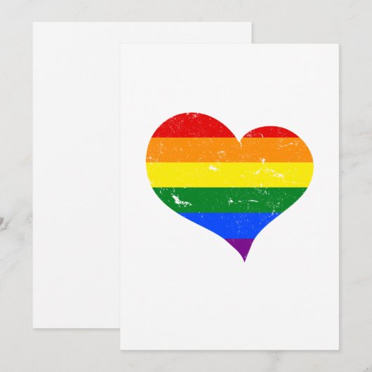 LGBT - Lesbian Gay Bisexual Transgender Heart Kaart (Voorkant / Achterkant)