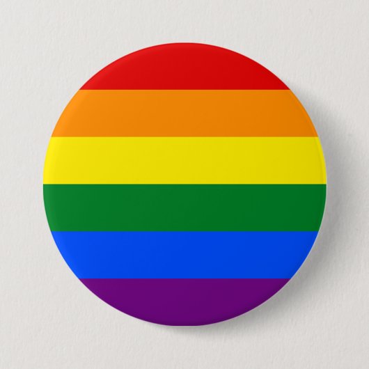 LGBT Lesbian Gay Pride Rainbow Ronde Button 7,6 Cm (Voorkant)
