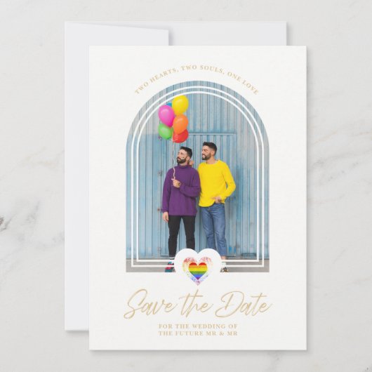 LGBT Lesbian Gay Wedding Arch Effect Pride Heart (Voorkant)