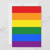 LGBT Lesbian Lips Rainbow Wedding Kaart (Achterkant)