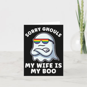 LGBT Lesbian Pride Halloween Ghost Women Mijn vrou Kaart