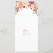 LGBT Lesbian Pride Rainbow Gay Weduwmenu Menu (Achterkant)